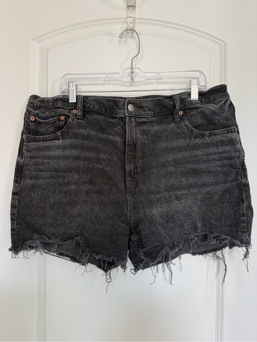 American Eagle Outfitters Washed Black Denim Cutoff Shorts